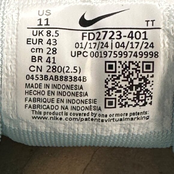 Nike Air Zoom Pegasus 41 Glacier Blue FD2723-401 Size Women 11 / Men 9 - Picture 11 of 12